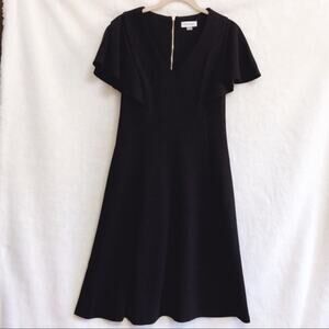 Calvin Klein Black Short Sleeve Fit & Flare Dress